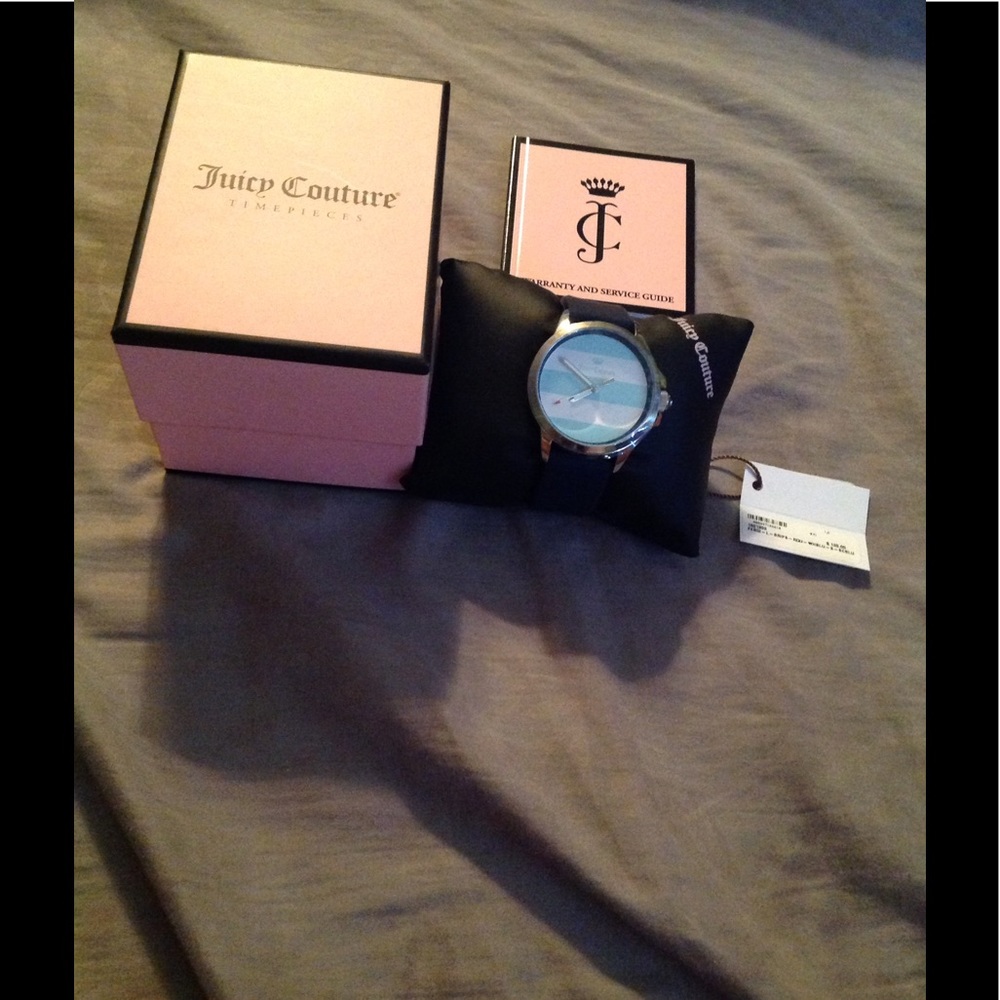 Navy leather band Juicy Couture watch. New!!!